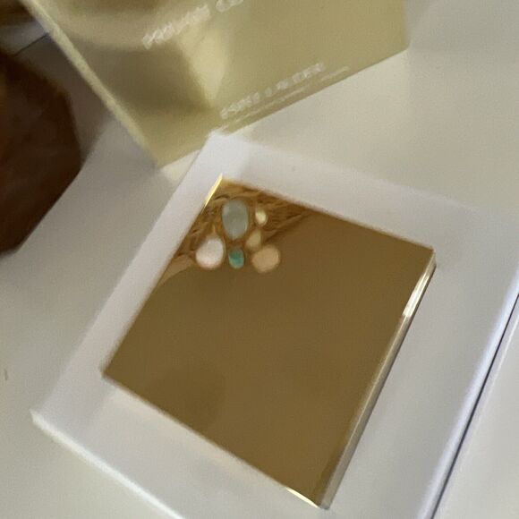 ESTEE LAUDER PRIVATE COLLECTION gold Compact Stones NEW IN BOX RARE - Picture 2 of 6